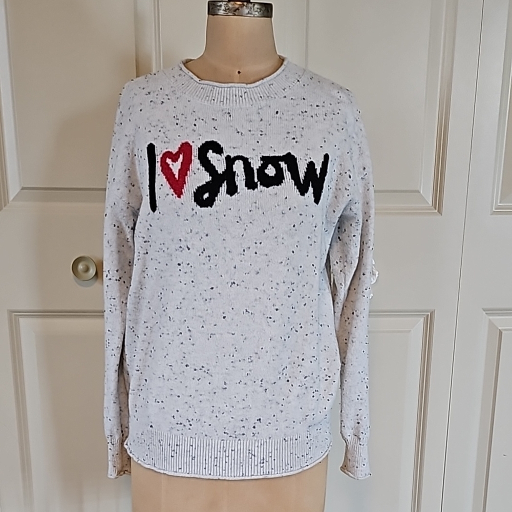 I Love Snow Sweater - White